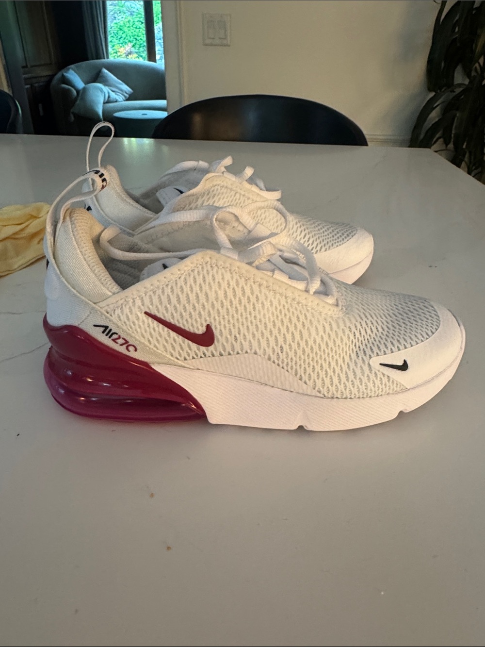 Nike Kids Air Max 270 Sneakers White with Pink Accents